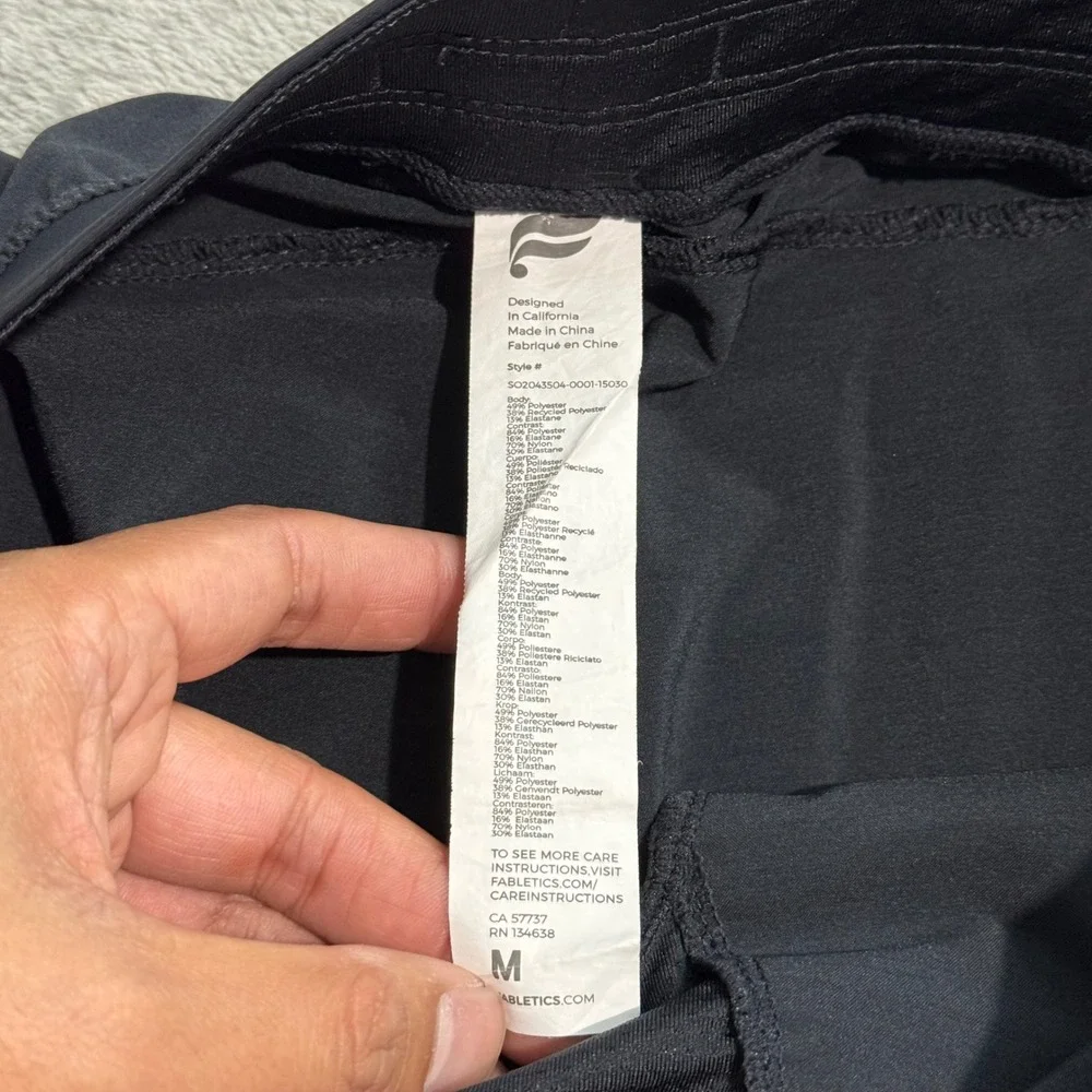 Fabletics Mens Franchise Short Black Athletic Training Gym Shorts Size M